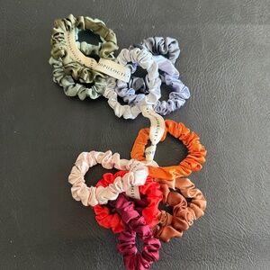 Anthropologie Satin Hair Ties Set of Two (12 Total)